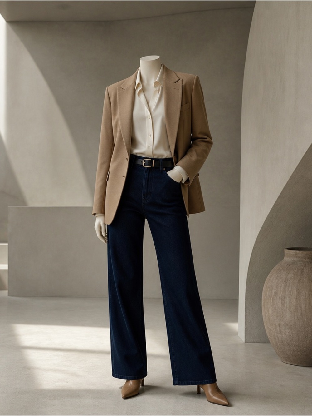 Jones New York Dark Indigo Wide-Leg Jeans